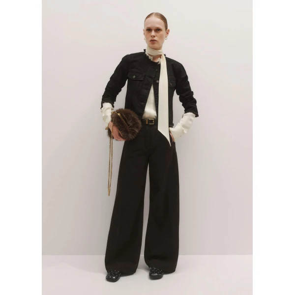 Me + Em Collarless Fray Jacket – luxury British Brown in Me and Em exclusively at Luxury Shoes 