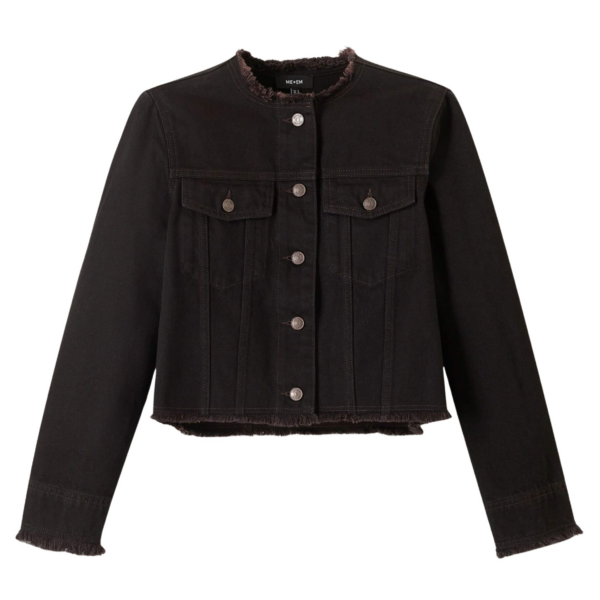Me and Em Collarless Fray Jacket