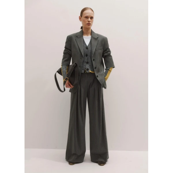 Me + Em Contrast Cardigan – luxury British Grey in Me and Em exclusively at Luxury Shoes 