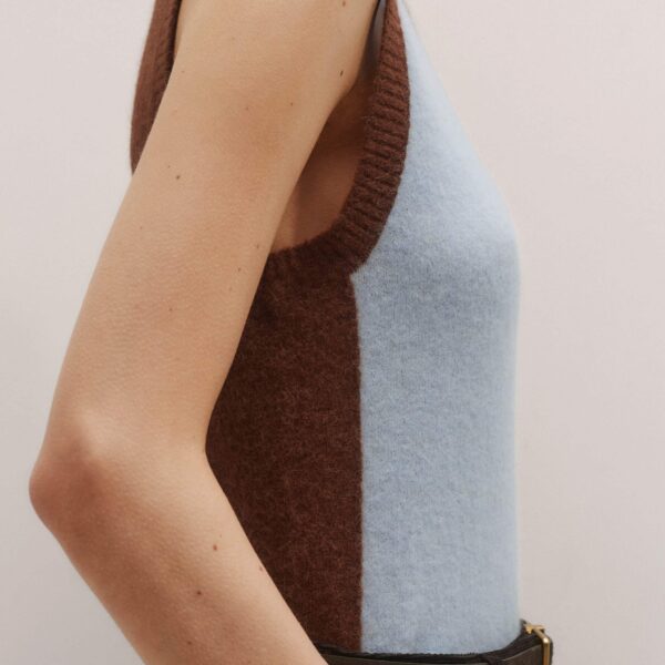 Me and Em Contrast Knit Vest, view 3