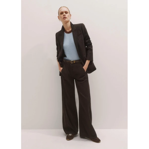 Me + Em Contrast Knit Vest – luxury British Brown in Me and Em exclusively at Luxury Shoes 