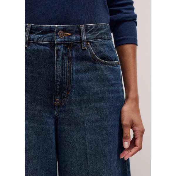 Me and Em Crease-Front Culotte – luxury British Blue in Me and Em exclusively at Luxury Shoes 