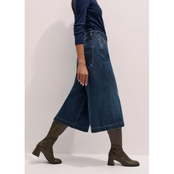 Me and Em Crease-Front Culotte – luxury British Blue in Me and Em exclusively at Luxury Shoes 