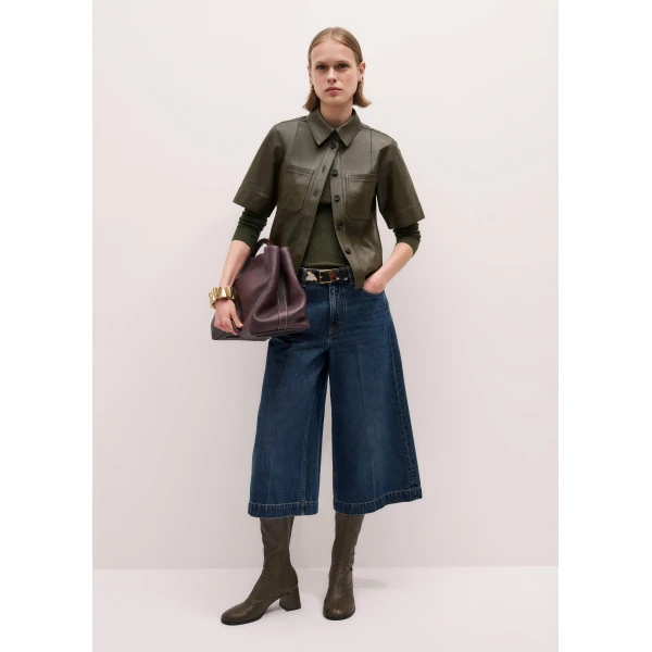 Me and Em Crease-Front Culotte – luxury British Blue in Me and Em exclusively at Luxury Shoes 