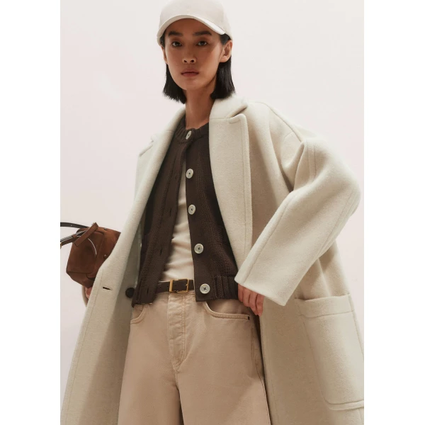 Me + Em Crop Cardigan – luxury British Brown in Me and Em exclusively at Luxury Shoes 