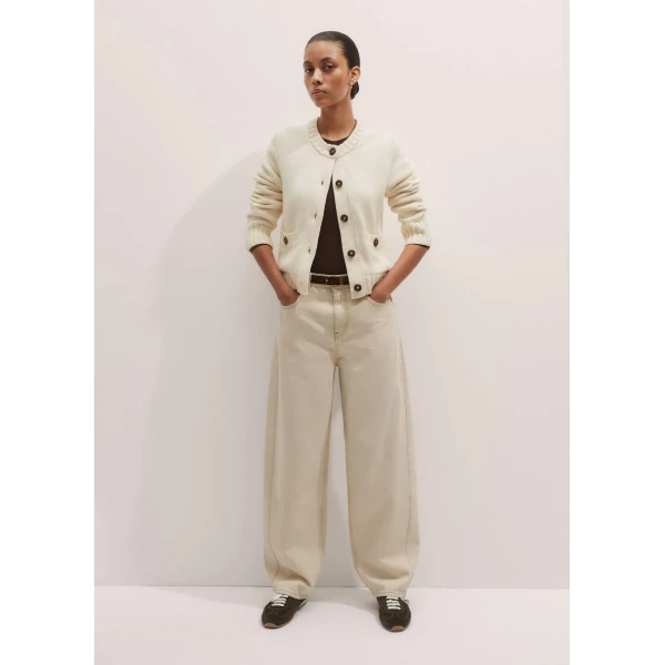 Me + Em Crop Cardigan – luxury British Ivory in Me and Em exclusively at Luxury Shoes 