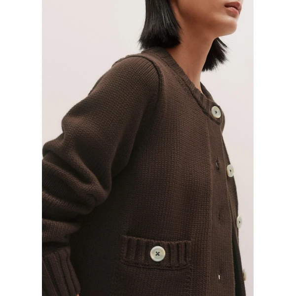 Me and Em Crop Cardigan – luxury British Brown in Me and Em exclusively at Luxury Shoes 