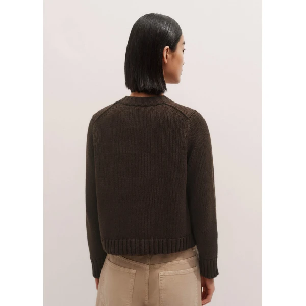 Me + Em Crop Cardigan – luxury British Brown in Me and Em exclusively at Luxury Shoes 