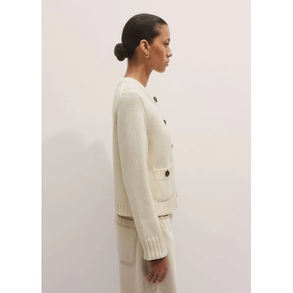 Me + Em Crop Cardigan – luxury British Ivory in Me and Em exclusively at Luxury Shoes 