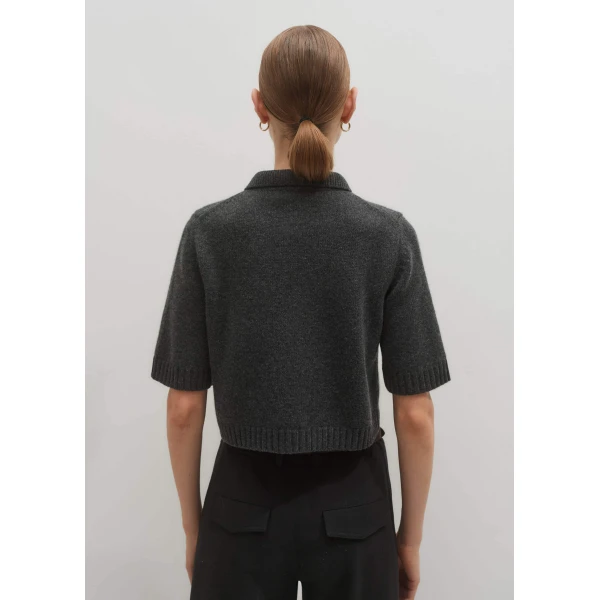 Me and Em Crop Knit Jacket – luxury British Grey in Me and Em exclusively at Luxury Shoes 