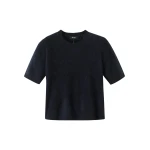 Me and Em Crop Knit Tee – luxury British Blue in Me and Em exclusively at Luxury Shoes 