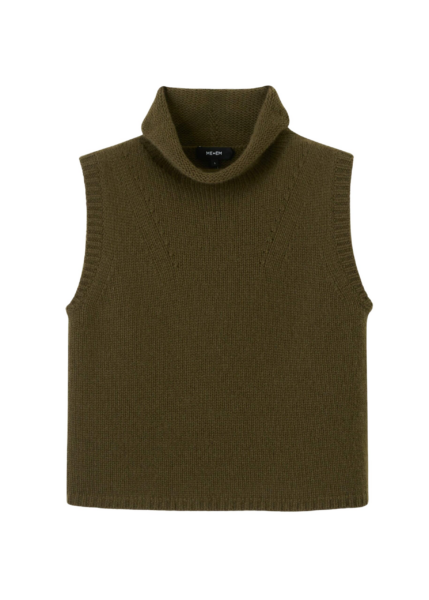 Me and Em Crop Sweater Vest – luxury British Green in Me and Em exclusively at Luxury Shoes 