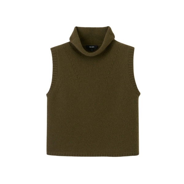 Me and Em Crop Sweater Vest – luxury British Green in Me and Em exclusively at Luxury Shoes 