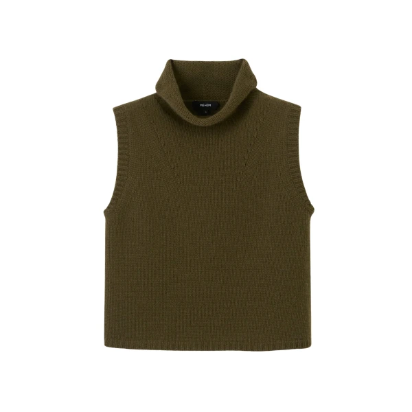 Me and Em Crop Sweater Vest – luxury British Green in Me and Em exclusively at Luxury Shoes 