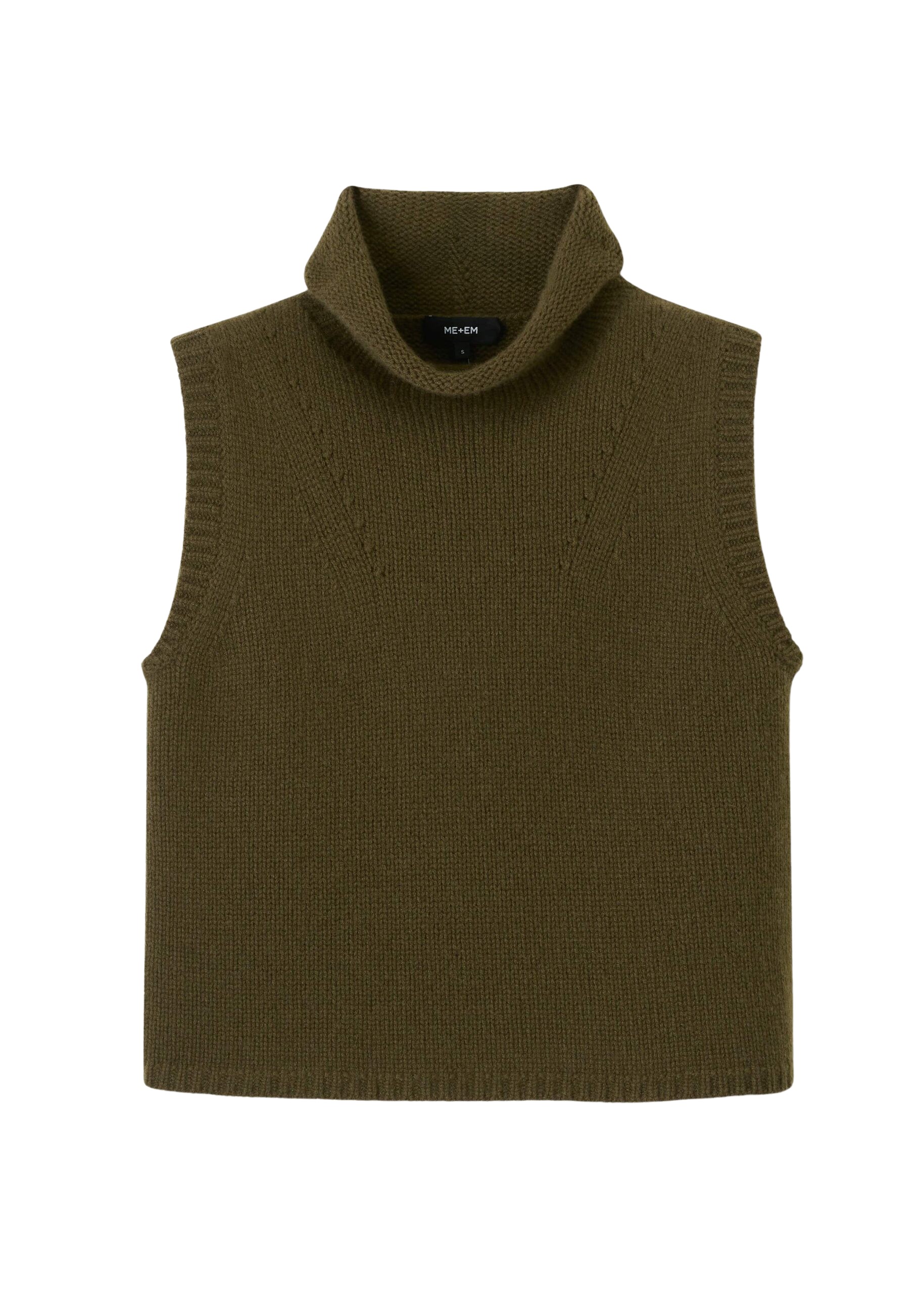 Me and Em Crop Sweater Vest – luxury British Green in Me and Em exclusively at Luxury Shoes 