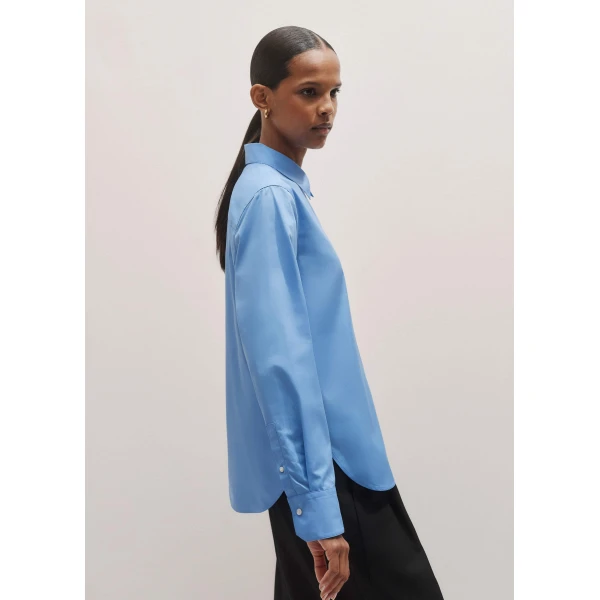 Me and Em Curved Hem Shirt – luxury British Blue in Me and Em exclusively at Luxury Shoes 