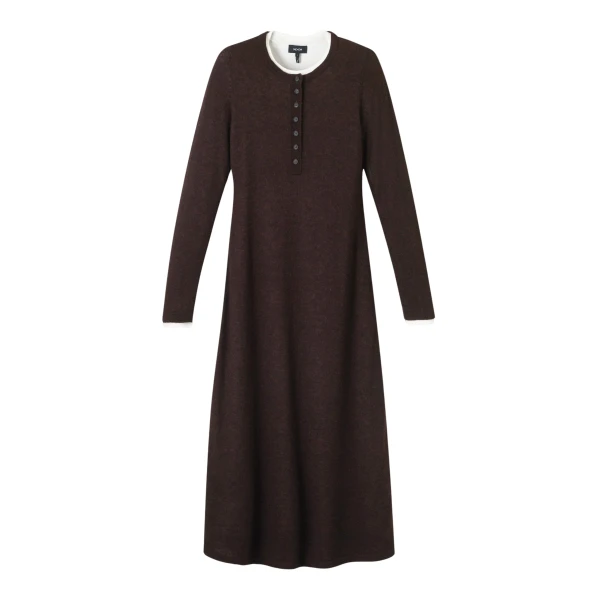 Me and Em Double-Layer Knit Dress – luxury British Brown in Me and Em exclusively at Luxury Shoes 
