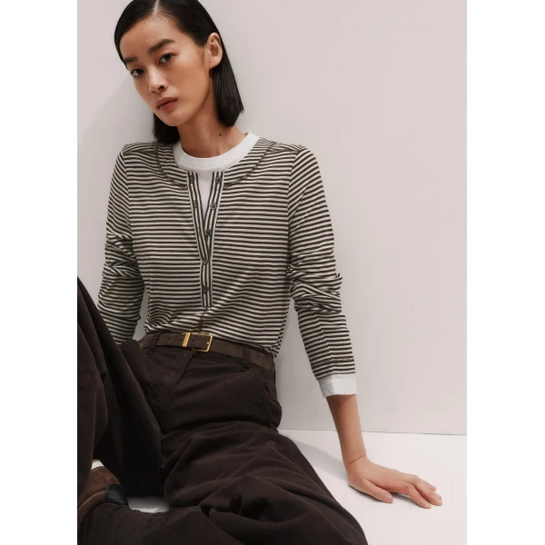 Me and Em Double Layer Top – luxury British Brown in Me and Em exclusively at Luxury Shoes 