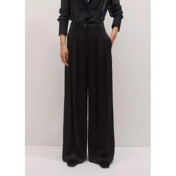 Me + Em Double Pleat Pant – luxury British Black in Me and Em exclusively at Luxury Shoes 