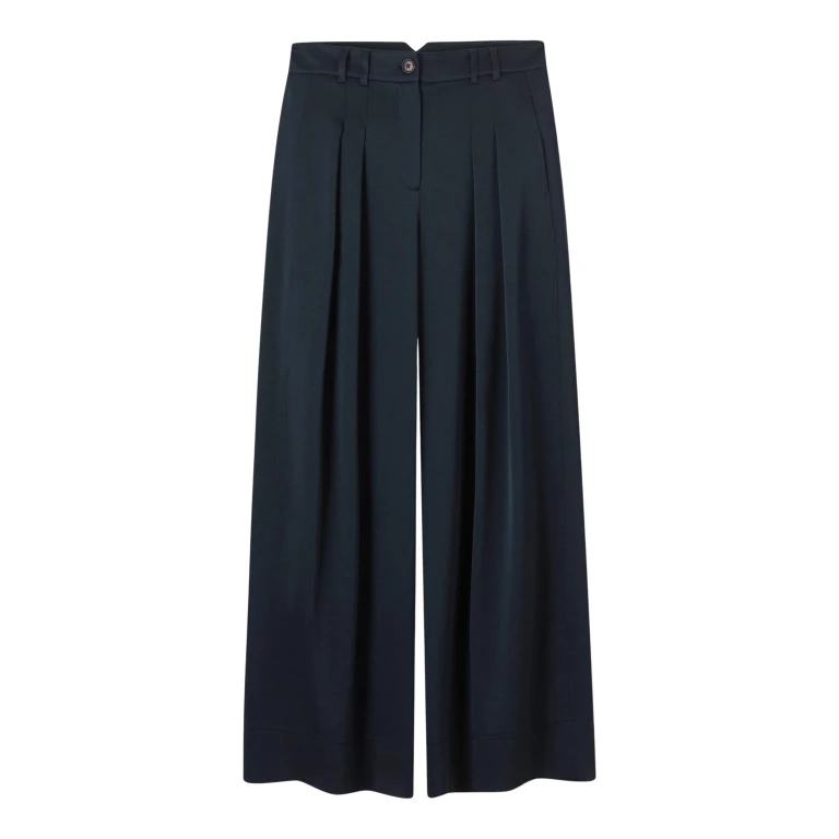 Me and Em Double Pleat Pant – luxury British Blue in Me and Em exclusively at Luxury Shoes 