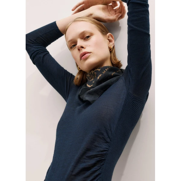 Me and Em Draped Knit Top – luxury British Blue in Me and Em exclusively at Luxury Shoes 