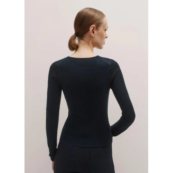 Me and Em Draped Knit Top – luxury British Blue in Me and Em exclusively at Luxury Shoes 