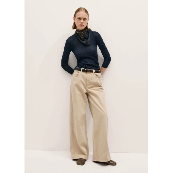 Me + Em Draped Knit Top – luxury British Blue in Me and Em exclusively at Luxury Shoes 