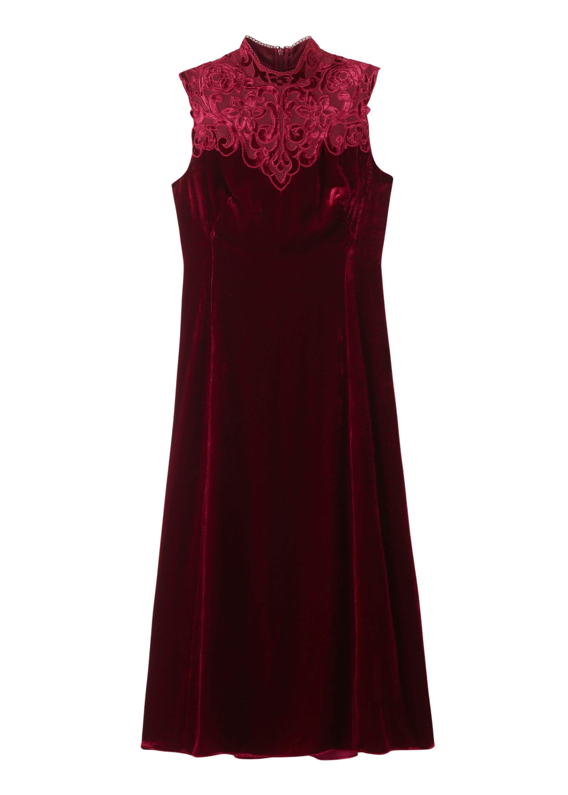 Me and Em Embroidered Midi Dress – luxury British Red in Me and Em exclusively at Luxury Shoes 
