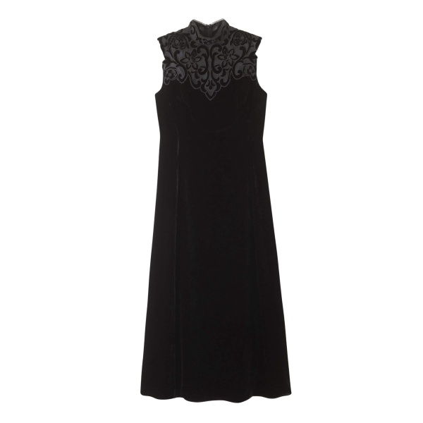 Me and Em Embroidered Midi Dress – luxury British Black in Me and Em exclusively at Luxury Shoes 
