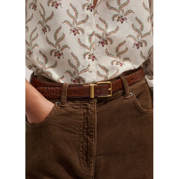 Me + Em Engineered-Leg Pant – luxury British Brown in Me and Em exclusively at Luxury Shoes 