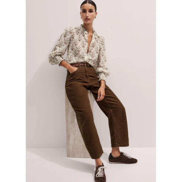 Me + Em Engineered-Leg Pant – luxury British Brown in Me and Em exclusively at Luxury Shoes 