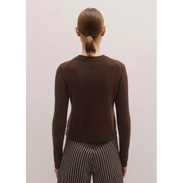 Me and Em Essential Crew Jumper – luxury British Brown in Me and Em exclusively at Luxury Shoes 