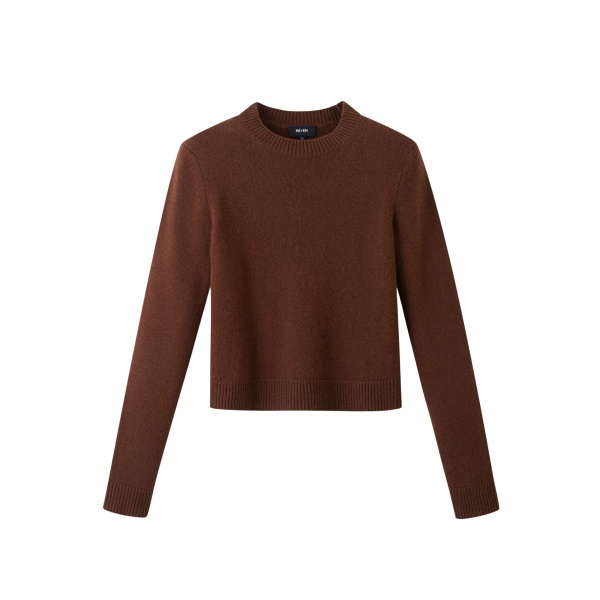 Me and Em Essential Crew Sweater – luxury British Brown in Me and Em exclusively at Luxury Shoes 