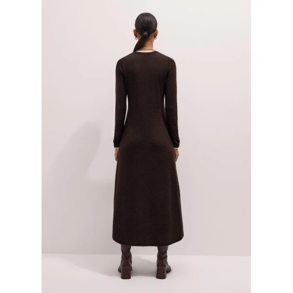 Me and Em Faux Layer Maxi Dress – luxury British Brown in Me and Em exclusively at Luxury Shoes 