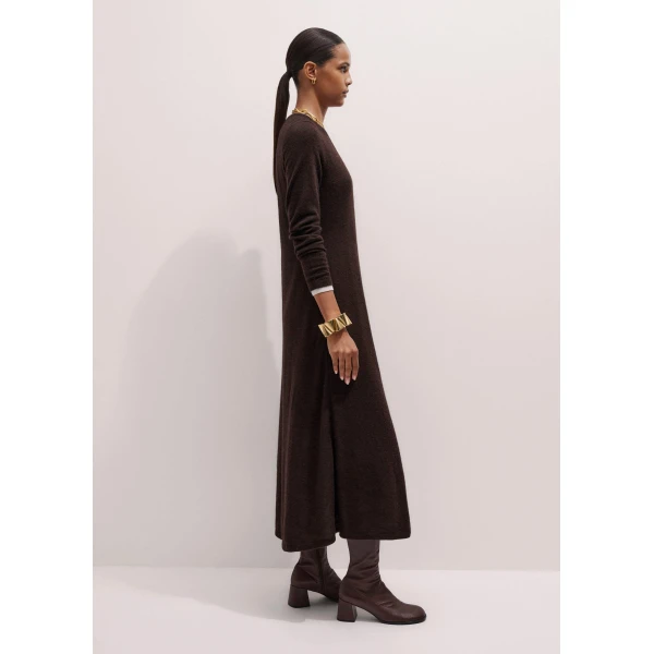 Me + Em Faux Layer Maxi Dress – luxury British Brown in Me and Em exclusively at Luxury Shoes 
