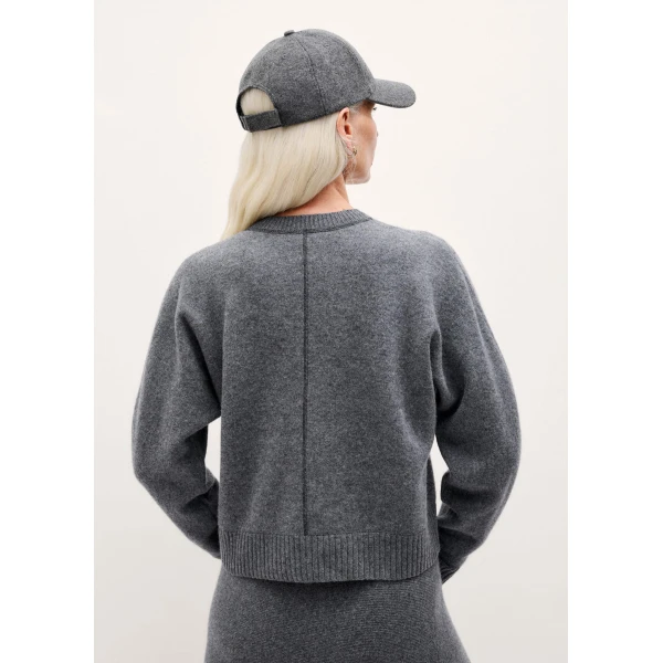 Me + Em Felted Knit Sweatshirt – luxury British Grey in Me and Em exclusively at Luxury Shoes 