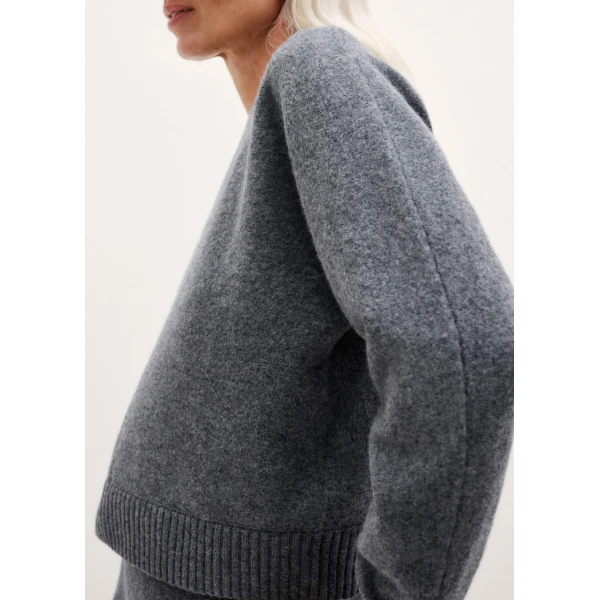 Me + Em Felted Knit Sweatshirt – luxury British Grey in Me and Em exclusively at Luxury Shoes 