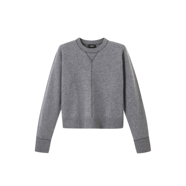 Me and Em Felted Knit Sweatshirt – luxury British Grey in Me and Em exclusively at Luxury Shoes 