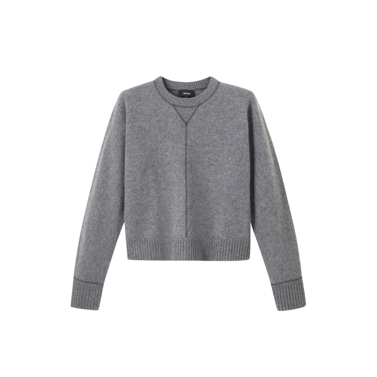 Me and Em Felted Knit Sweatshirt – luxury British Grey in Me and Em exclusively at Luxury Shoes 