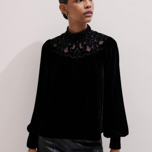 Me and Em Fluid Embroidered Top, view 2