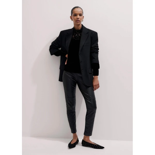 Me and Em Fluid Embroidered Top – luxury British Black in Me and Em exclusively at Luxury Shoes 