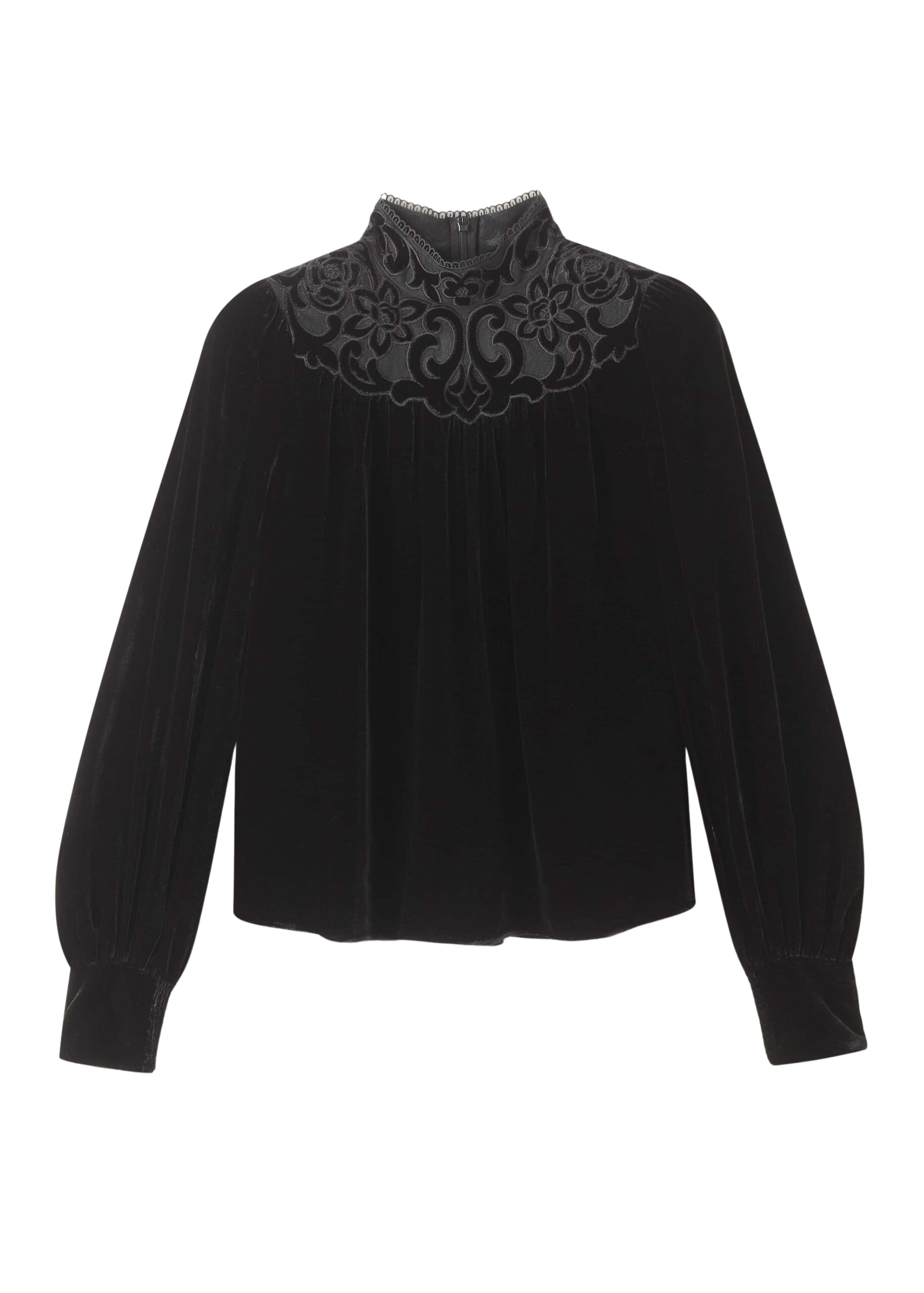 Me and Em Fluid Embroidered Top – luxury British Black in Me and Em exclusively at Luxury Shoes 