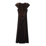 Me and Em Fluid Maxi Dress – luxury British Brown in Me and Em exclusively at Luxury Shoes 
