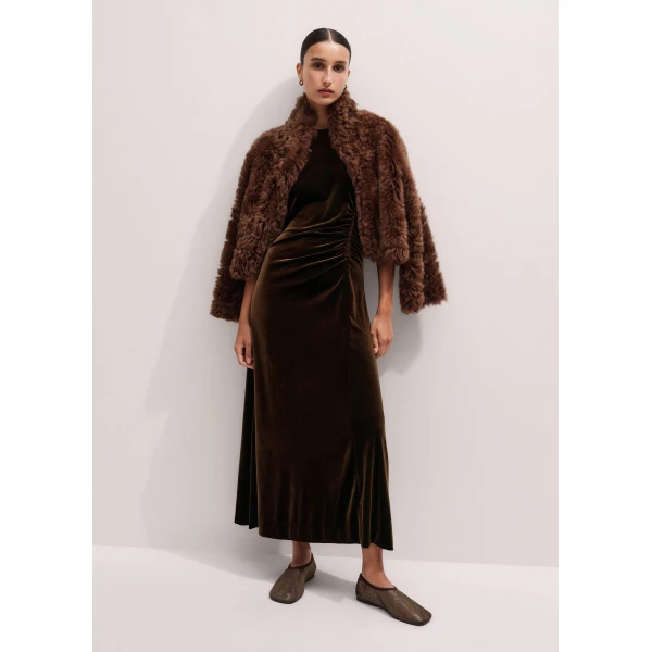 Me and Em Fluid Maxi Dress – luxury British Brown in Me and Em exclusively at Luxury Shoes 