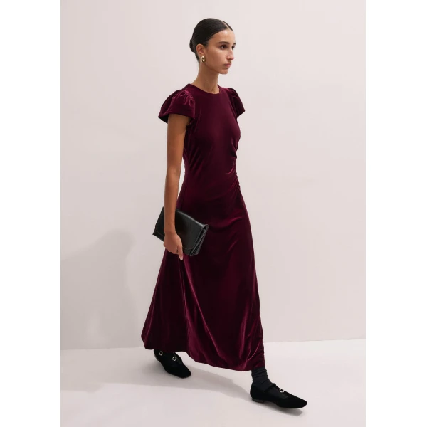 Me and Em Fluid Maxi Dress – luxury British Red in Me and Em exclusively at Luxury Shoes 