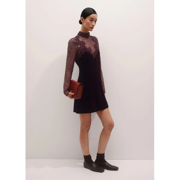 Me + Em Fluid Mini Dress – luxury British Red in Me and Em exclusively at Luxury Shoes 