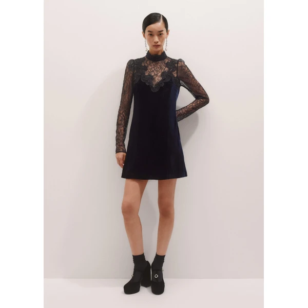 Me + Em Fluid Mini Dress – luxury British Black in Me and Em exclusively at Luxury Shoes 