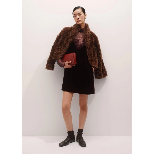 Me and Em Fluid Mini Dress – luxury British Red in Me and Em exclusively at Luxury Shoes 