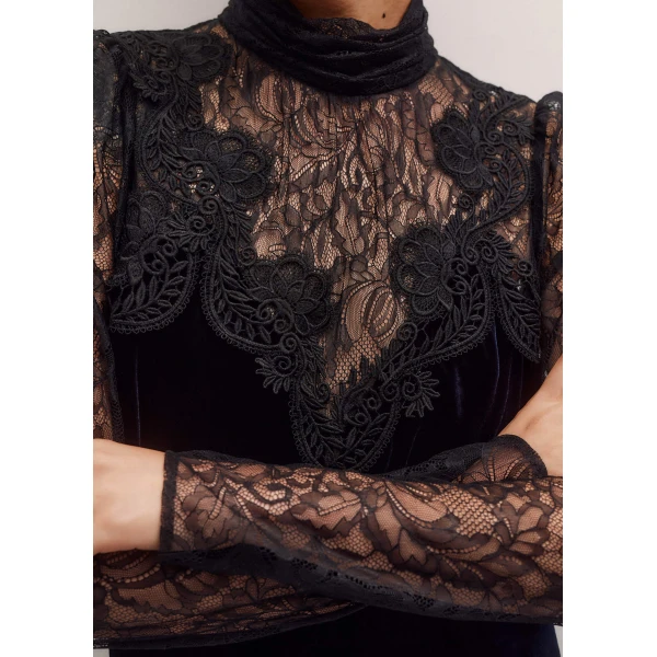 Me + Em Fluid Mini Dress – luxury British Black in Me and Em exclusively at Luxury Shoes 
