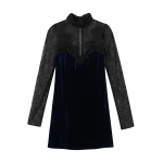 Me and Em Fluid Mini Dress – luxury British Black in Me and Em exclusively at Luxury Shoes 